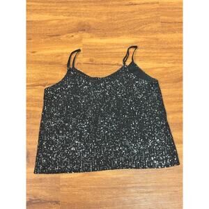 NWOT! One Strappy Sequin Top - Large - Black